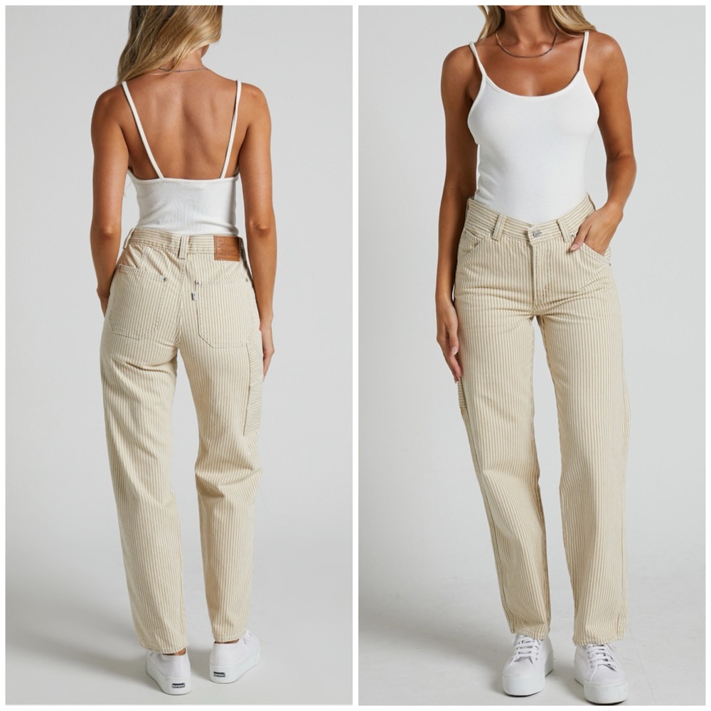 Levi's Cream Straight Leg Pants
